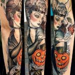 photo tattoo witch 18.02.2019 №032 - witch tattoo idea - tattoovalue.net