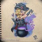 photo tattoo witch 18.02.2019 №184 - witch tattoo idea - tattoovalue.net