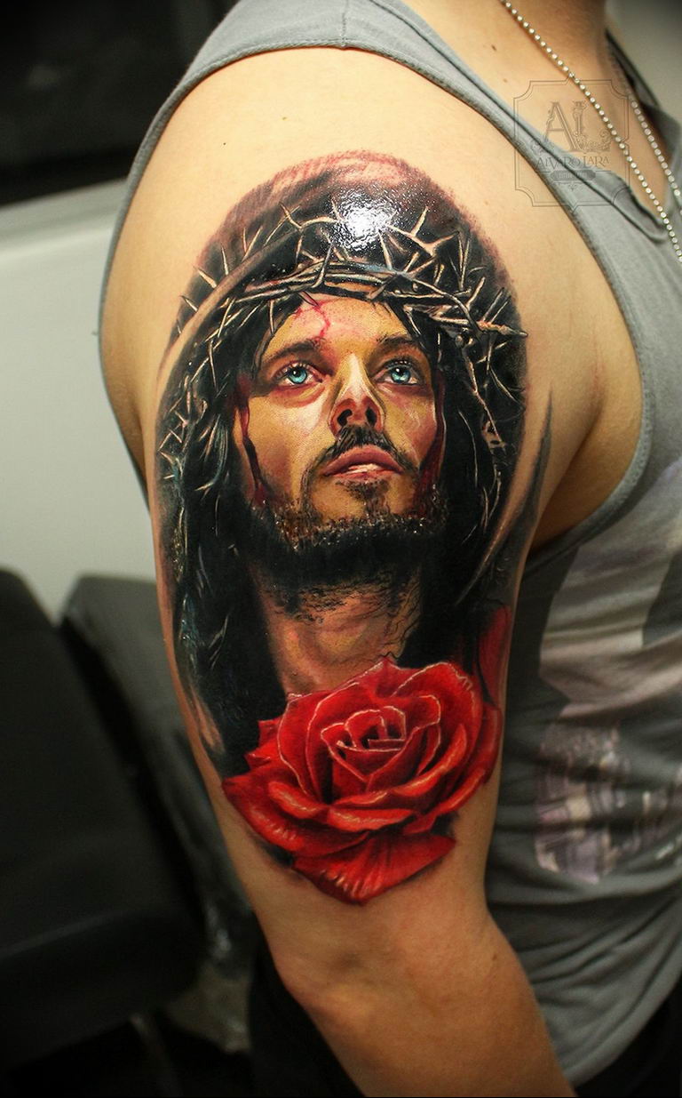 tattoo photos of Jesus Christ 04.02.2019 №016 - idea of tattoo with Jesus Christ - tattoovalue.net