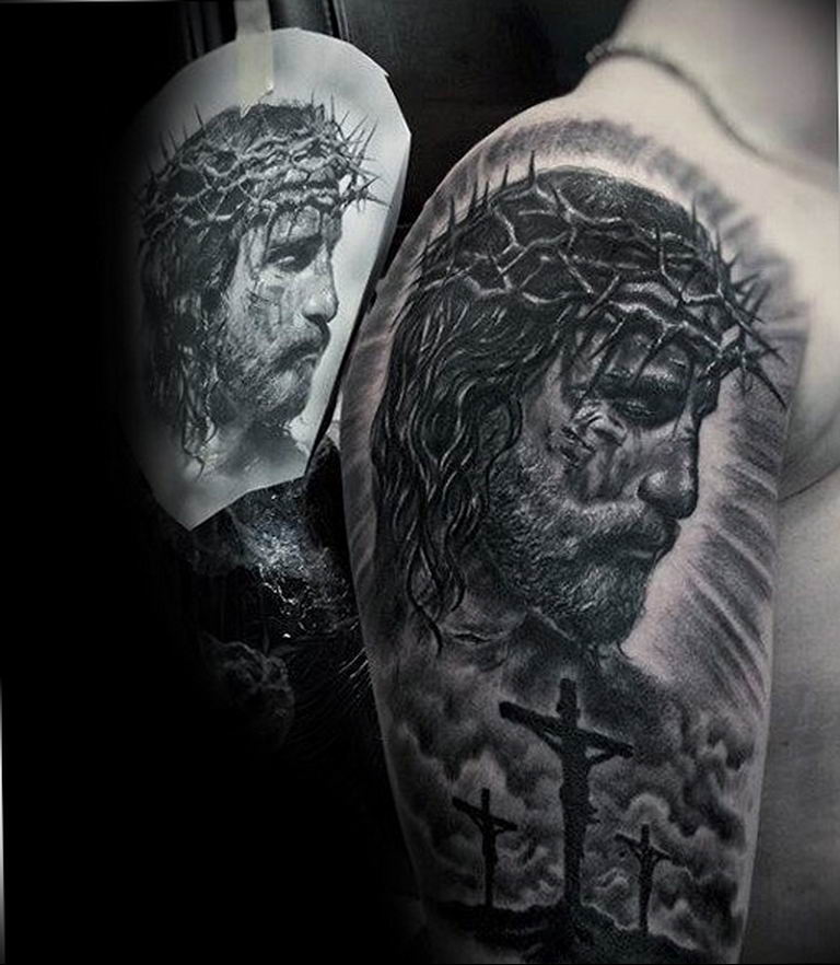 tattoo photos of Jesus Christ 04.02.2019 №076 - idea of tattoo with Jesus Christ - tattoovalue.net