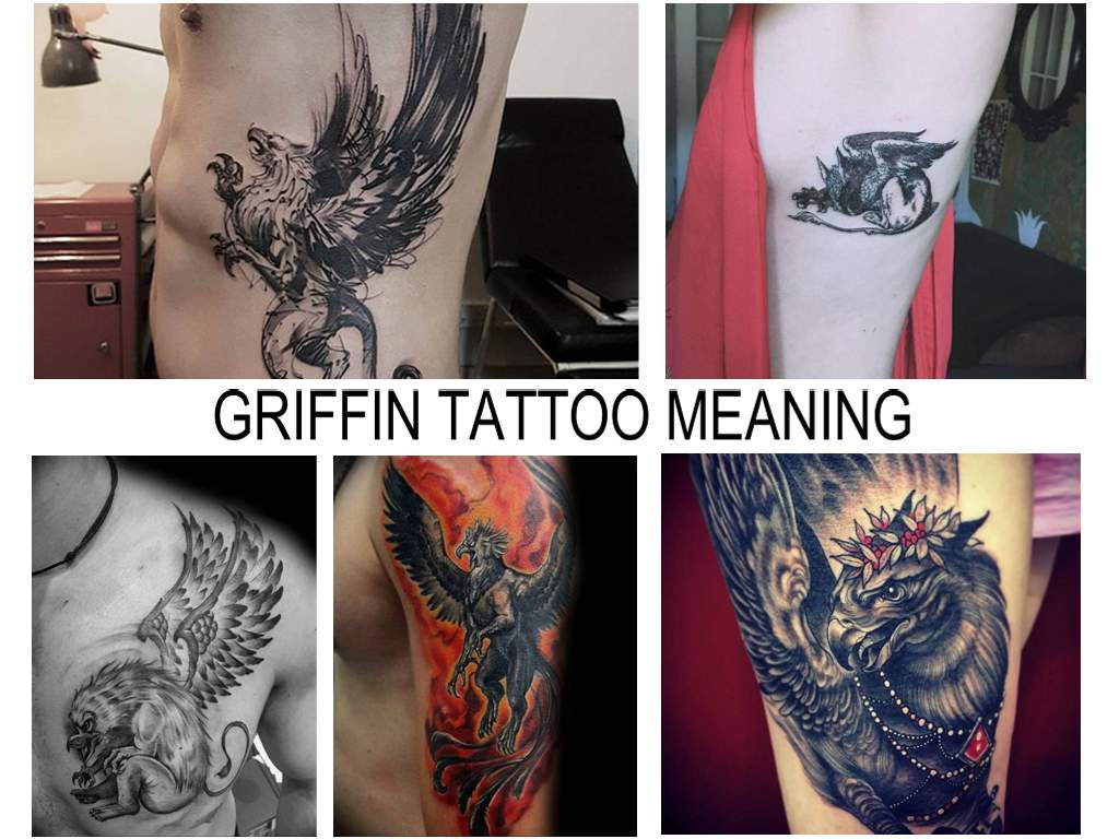 GRIFFIN TATTOO MEANING - information about the features of the picture and photo examples of finished tattoos