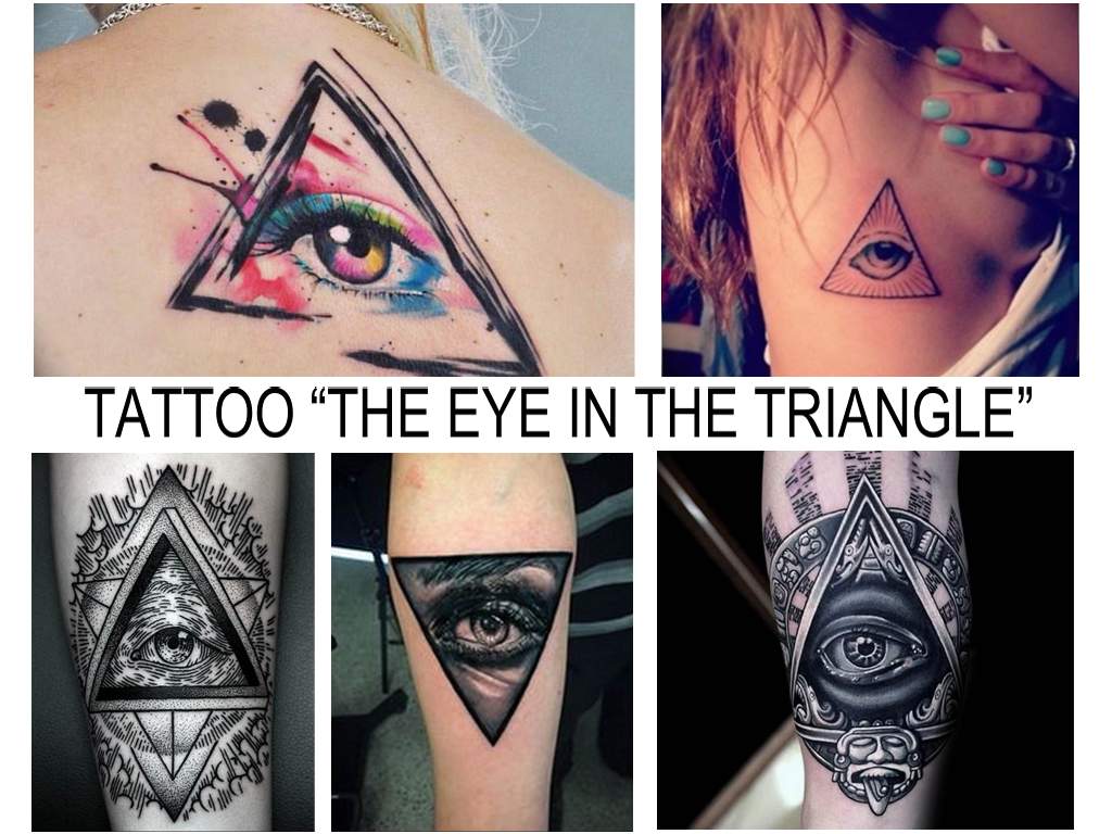 MEANING OF A TATTOO THE EYE IN THE TRIANGLE - information about the features of the picture and a collection of photo examples of finished tattoos