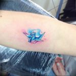Photo tattoo crane 01.03.2019 №021 - idea for tattoo drawing crane - tattoovalue.net