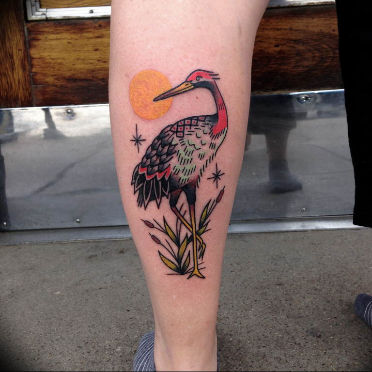 crane tattoo  Jakub Settgast
