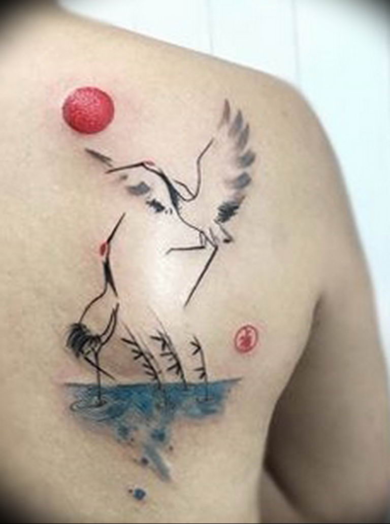 Korean Oldschool Tattoo  Redcrowned Crane on Behance