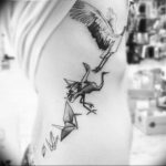 Photo tattoo crane 01.03.2019 №237 - idea for tattoo drawing crane - tattoovalue.net