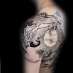 Photo tattoo crane 01.03.2019 №037 - idea for tattoo drawing crane - tattoovalue.net