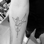 Photo tattoo crane 01.03.2019 №049 - idea for tattoo drawing crane - tattoovalue.net