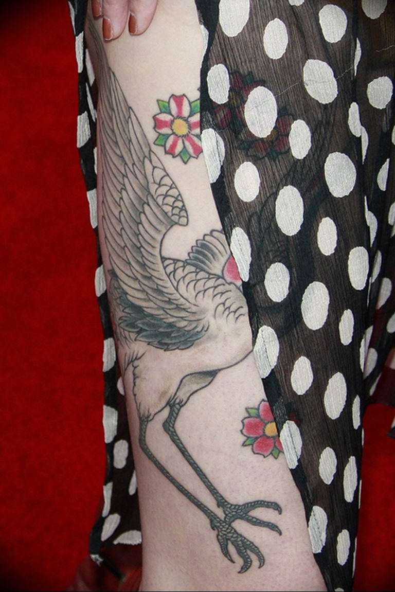 Photo tattoo crane 01.03.2019 №050 - idea for tattoo drawing crane - tattoovalue.net