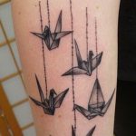 Photo tattoo crane 01.03.2019 №065 - idea for tattoo drawing crane - tattoovalue.net