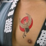 Photo tattoo crane 01.03.2019 №071 - idea for tattoo drawing crane - tattoovalue.net