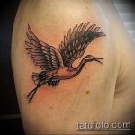 Photo tattoo crane 01.03.2019 №108 - idea for tattoo drawing crane - tattoovalue.net