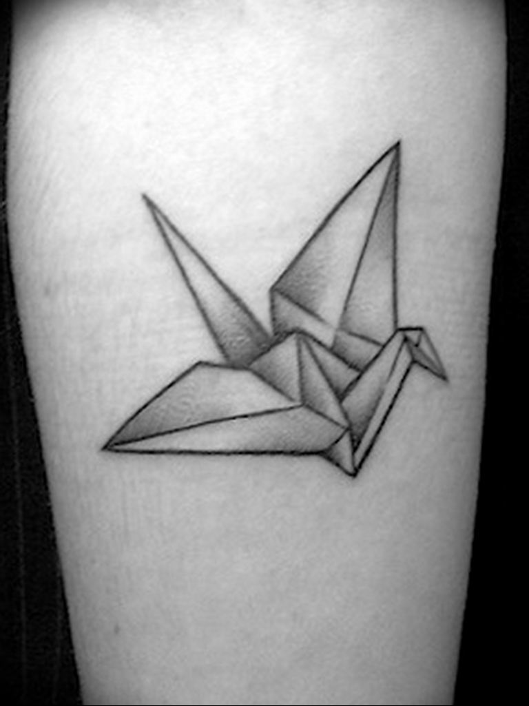 Photo tattoo crane 01.03.2019 №142 - idea for tattoo drawing crane - tattoovalue.net