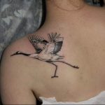Photo tattoo crane 01.03.2019 №149 - idea for tattoo drawing crane - tattoovalue.net