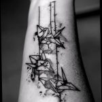 Photo tattoo crane 01.03.2019 №177 - idea for tattoo drawing crane - tattoovalue.net