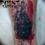 grenade tattoo photo 01.03.2019 №050 - idea for drawing a grenade tattoo - tattoovalue.net