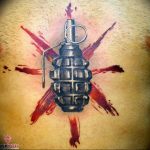 grenade tattoo photo 01.03.2019 №114 - idea for drawing a grenade tattoo - tattoovalue.net