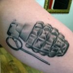 grenade tattoo photo 01.03.2019 №015 - idea for drawing a grenade tattoo - tattoovalue.net