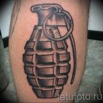 grenade tattoo photo 01.03.2019 №025 - idea for drawing a grenade tattoo - tattoovalue.net