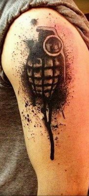 grenade tattoo photo 01.03.2019 №034 – idea for drawing a grenade tattoo – tattoovalue.net