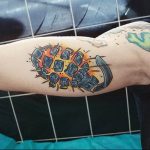 grenade tattoo photo 01.03.2019 №047 - idea for drawing a grenade tattoo - tattoovalue.net