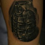 grenade tattoo photo 01.03.2019 №049 - idea for drawing a grenade tattoo - tattoovalue.net