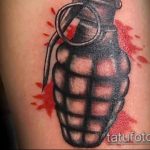grenade tattoo photo 01.03.2019 №052 - idea for drawing a grenade tattoo - tattoovalue.net
