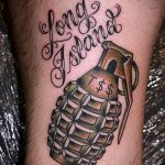 grenade tattoo photo 01.03.2019 №067 - idea for drawing a grenade tattoo - tattoovalue.net