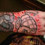 grenade tattoo photo 01.03.2019 №070 - idea for drawing a grenade tattoo - tattoovalue.net