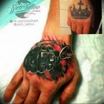 grenade tattoo photo 01.03.2019 №072 - idea for drawing a grenade tattoo - tattoovalue.net