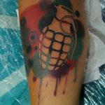 grenade tattoo photo 01.03.2019 №076 - idea for drawing a grenade tattoo - tattoovalue.net