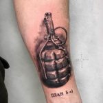 grenade tattoo photo 01.03.2019 №082 - idea for drawing a grenade tattoo - tattoovalue.net