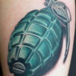 grenade tattoo photo 01.03.2019 №088 - idea for drawing a grenade tattoo - tattoovalue.net