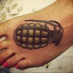 grenade tattoo photo 01.03.2019 №102 - idea for drawing a grenade tattoo - tattoovalue.net