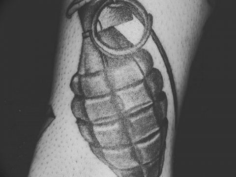grenade tattoo photo 01.03.2019 №121 - idea for drawing a grenade tattoo - tattoovalue.net