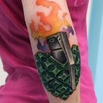 grenade tattoo photo 01.03.2019 №142 - idea for drawing a grenade tattoo - tattoovalue.net