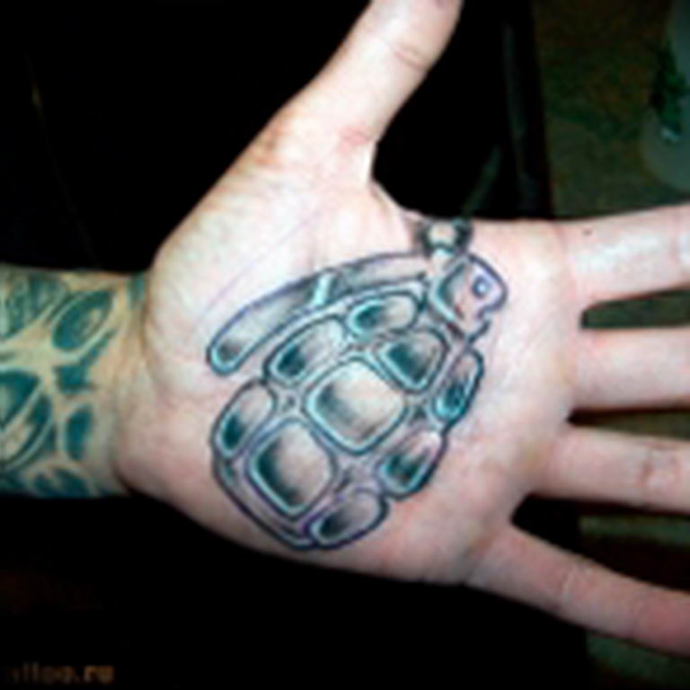 grenade tattoo photo 01.03.2019 №148 - idea for drawing a grenade tattoo - tattoovalue.net