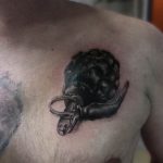 grenade tattoo photo 01.03.2019 №150 - idea for drawing a grenade tattoo - tattoovalue.net