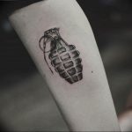 grenade tattoo photo 01.03.2019 №157 - idea for drawing a grenade tattoo - tattoovalue.net