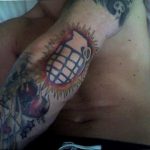 grenade tattoo photo 01.03.2019 №173 - idea for drawing a grenade tattoo - tattoovalue.net