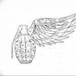 grenade tattoo photo 01.03.2019 №176 - idea for drawing a grenade tattoo - tattoovalue.net
