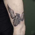 grenade tattoo photo 01.03.2019 №203 - idea for drawing a grenade tattoo - tattoovalue.net