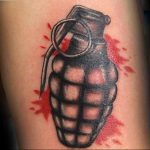 grenade tattoo photo 01.03.2019 №206 - idea for drawing a grenade tattoo - tattoovalue.net