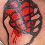 grenade tattoo photo 01.03.2019 №209 - idea for drawing a grenade tattoo - tattoovalue.net