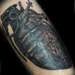 grenade tattoo photo 01.03.2019 №213 - idea for drawing a grenade tattoo - tattoovalue.net