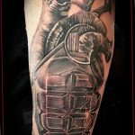 grenade tattoo photo 01.03.2019 №217 - idea for drawing a grenade tattoo - tattoovalue.net