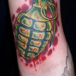 grenade tattoo photo 01.03.2019 №218 - idea for drawing a grenade tattoo - tattoovalue.net