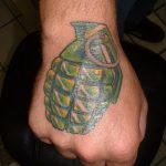 grenade tattoo photo 01.03.2019 №220 - idea for drawing a grenade tattoo - tattoovalue.net