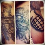 grenade tattoo photo 01.03.2019 №221 - idea for drawing a grenade tattoo - tattoovalue.net