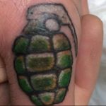 grenade tattoo photo 01.03.2019 №223 - idea for drawing a grenade tattoo - tattoovalue.net